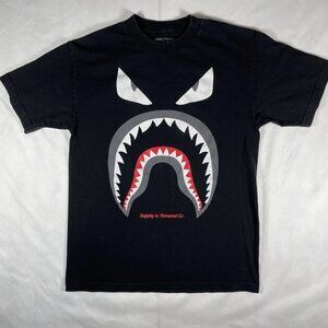 Supply & Demand Shark Face T-Shirt Adult M Black Streetwear Skater Graphic Y2K